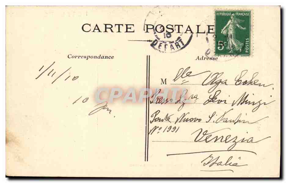 CPA Hotel Ronceray Entree Principale Boulevard Montmartre Paris  — Rückseite