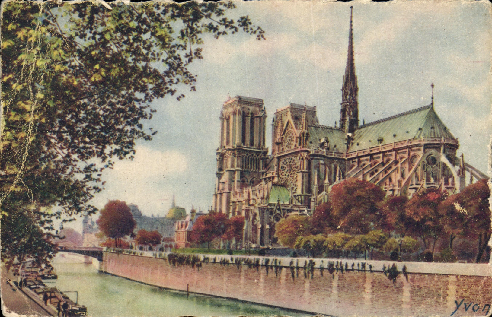 CPA Paris En Flanant Notre Dame et le Square de l Archeveche 
