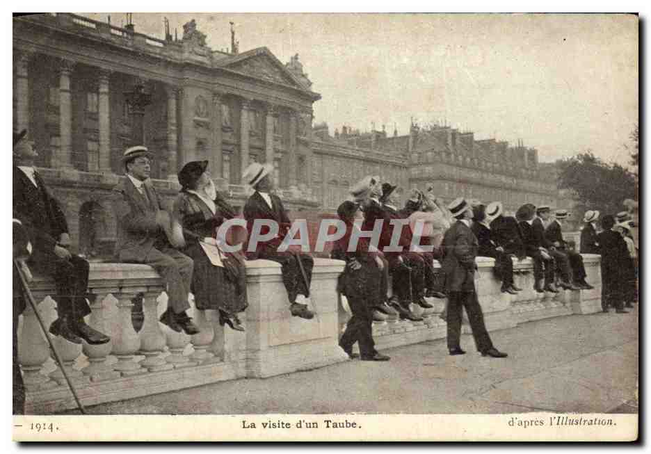 CPA La visite d un Taube Paris