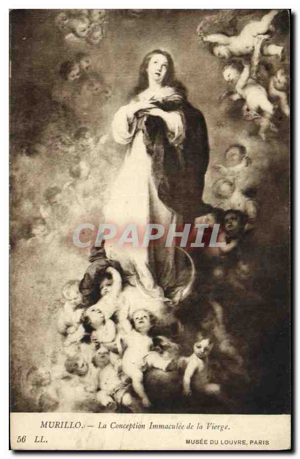 CPA Murillo La Conception Immaculle de la Vierge Musee du Louvre Paris