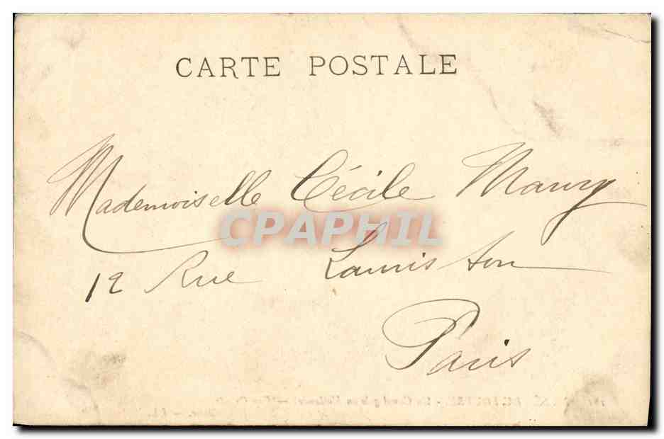CPA Musee du Louvre Un Canal gele en Hollande Van Ostade — Verso