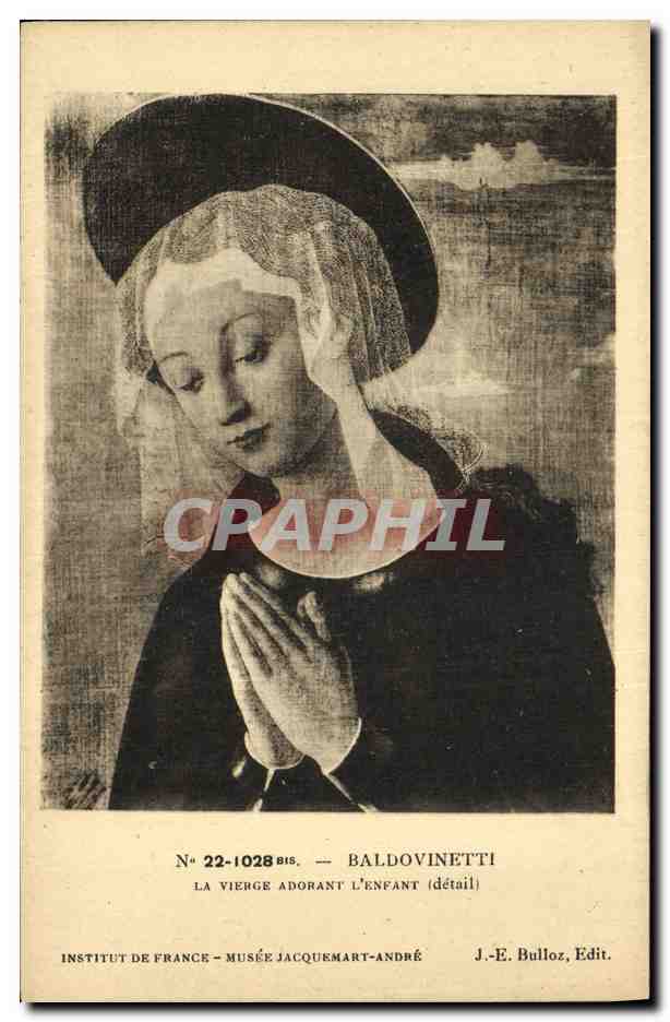 CPA Baldovinetti La Vierge Adorant L Enfant