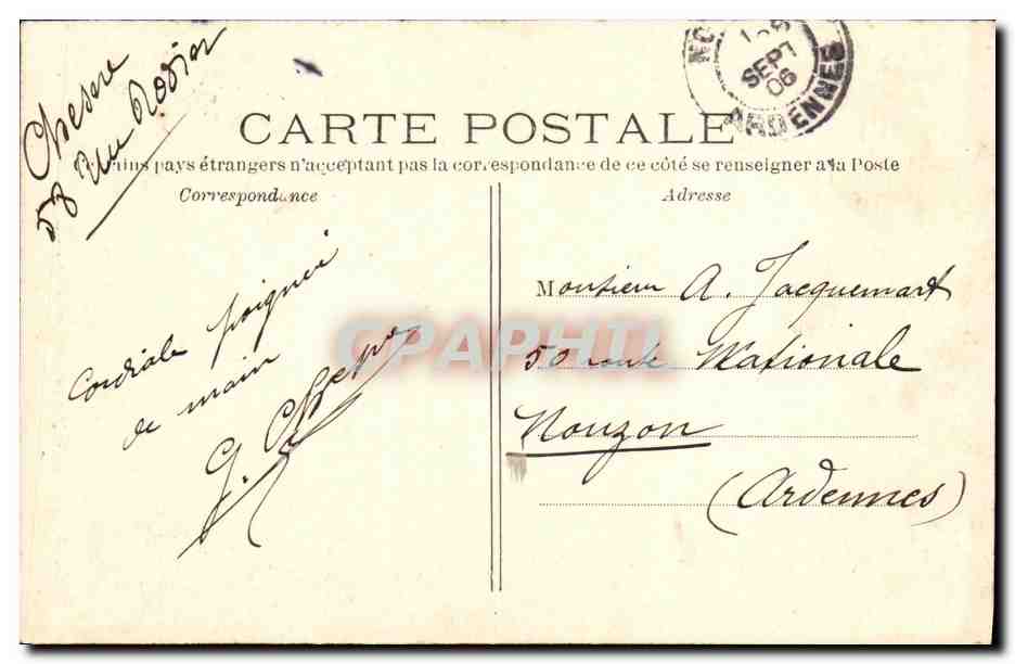 CPA Paris Square St Pierre Pont Rustique — Rückseite