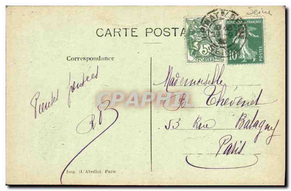 CPA Epinay sur Seine Interieur de l Eglise — Rückseite