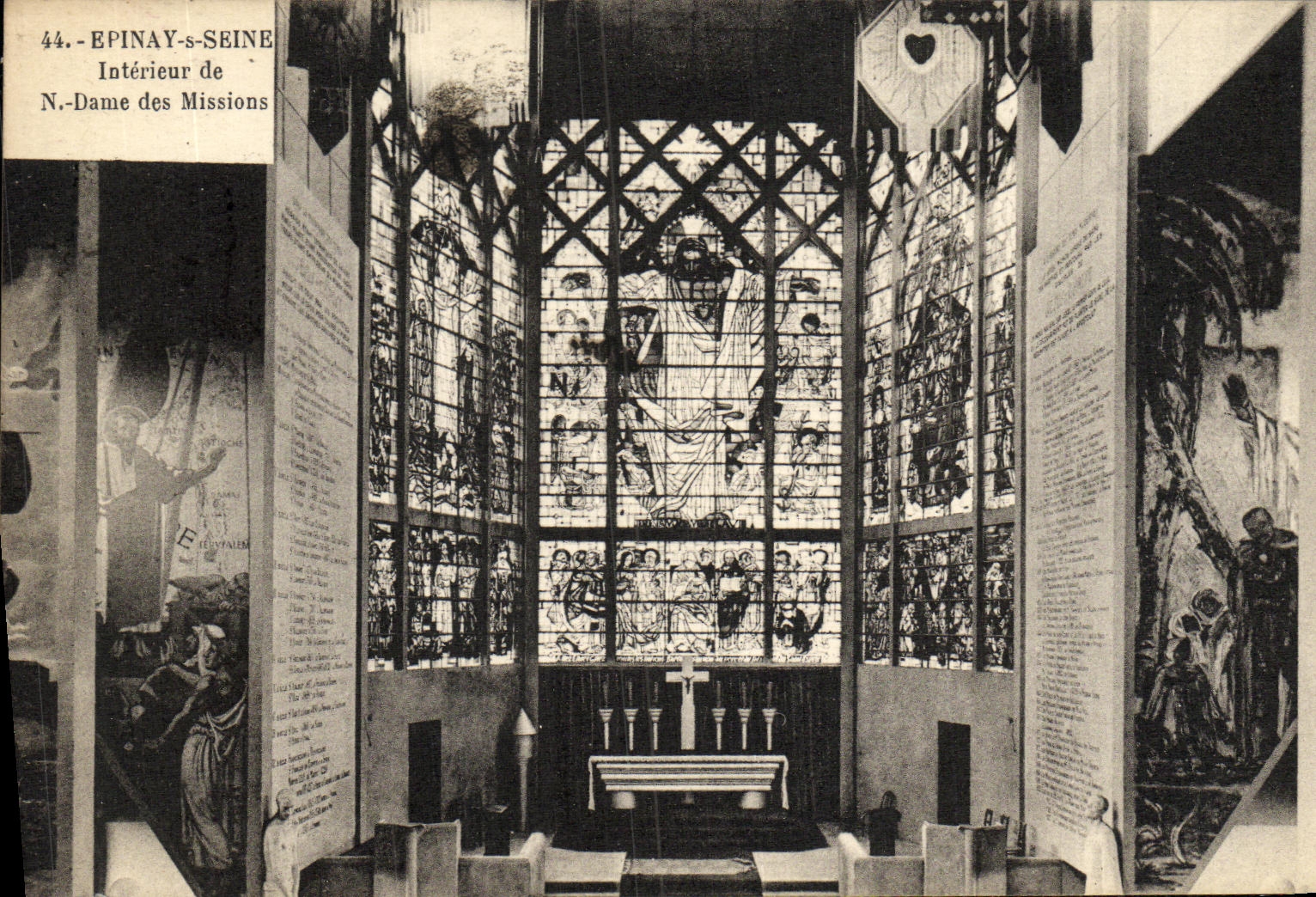 Épinay-sur-Seine — Intérieur de N.-Dame des Missions — Phototypie l'Atlantique