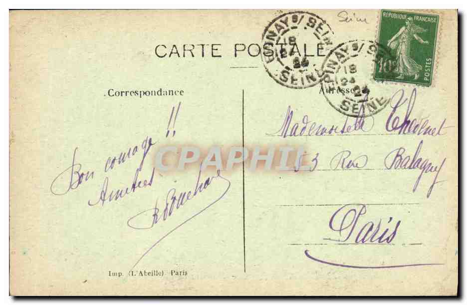 CPA Epinay sur Seine Interieur de l Eglise — Rückseite
