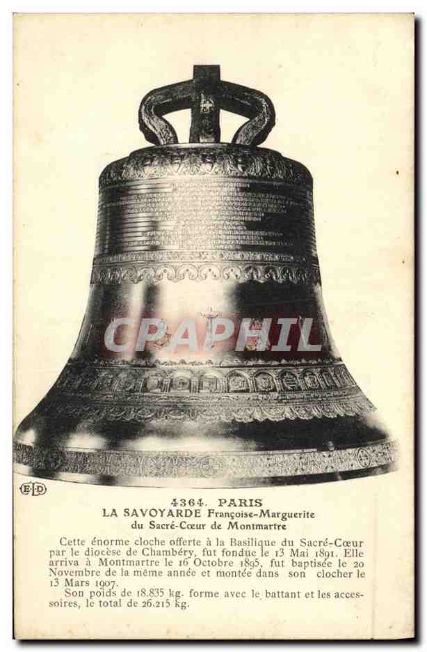 CPA Paris La Savoyarde Francoise Marguerite du Sacre Coeur de Montmartre Cloche