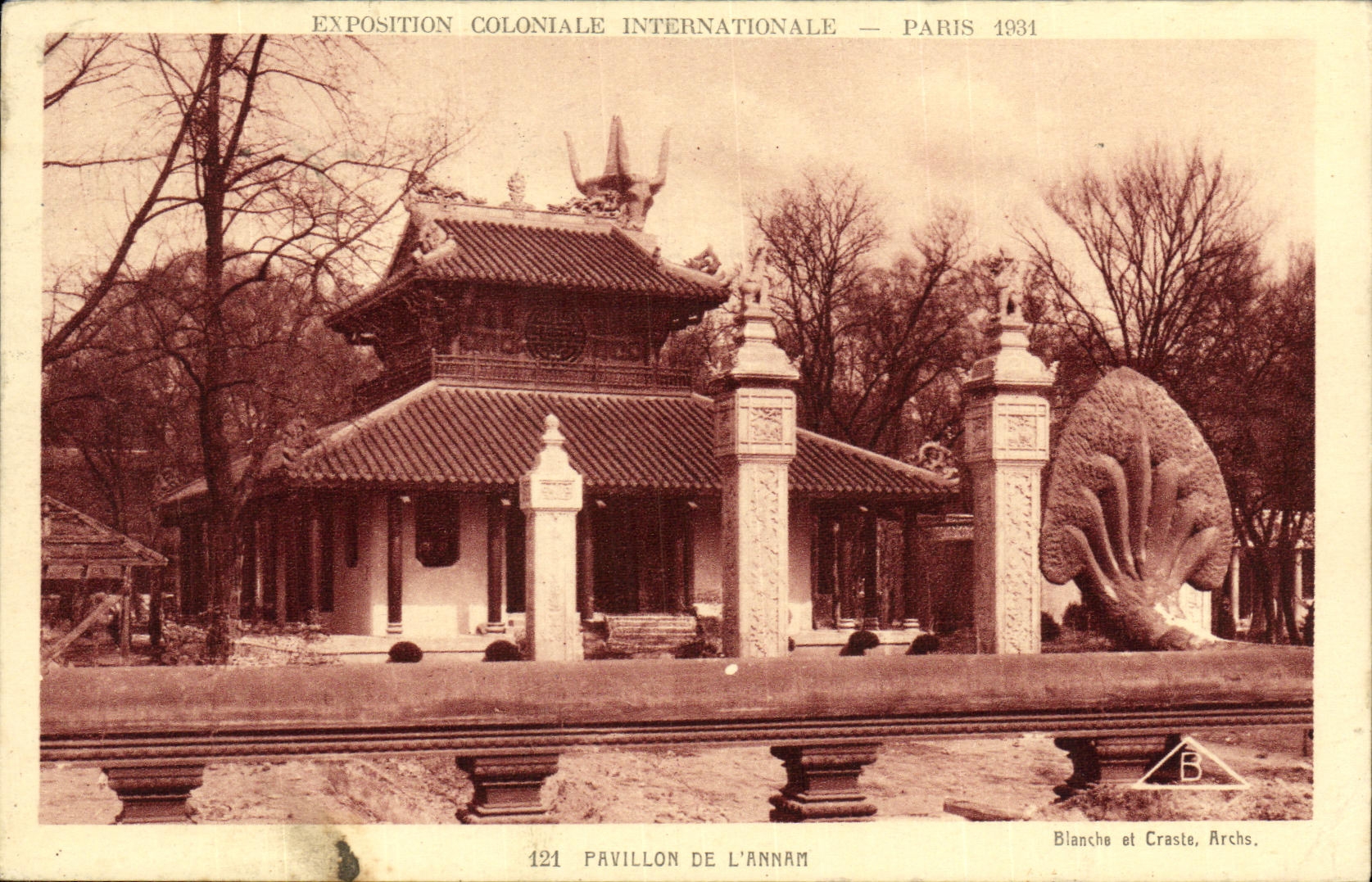 Pavillon de l'Annam — Exposition Coloniale Internationale — Paris 1931 — Blanche et Craste, Archs.