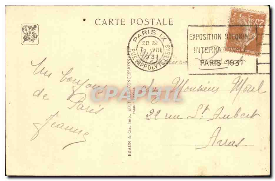 Pavillon de l'Annam — Exposition Coloniale Internationale — Paris 1931 — Blanche et Craste, Archs. — Verso