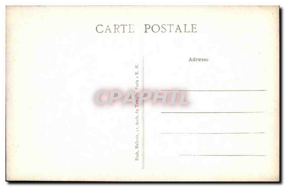CPA Sceaux Rue Houdan Justice de Paix Cafe de la Paix Restaurant — Rückseite
