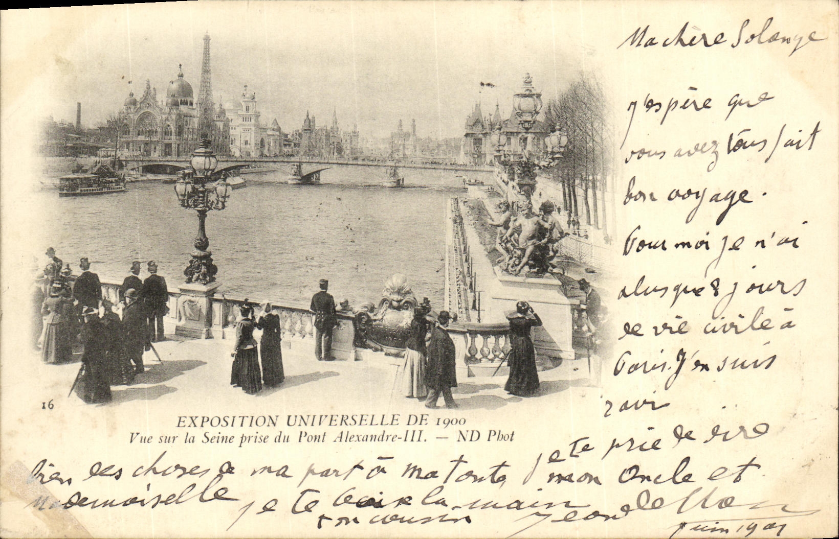 Vue sur la Seine prise du Pont Alexandre-III — Exposition Universelle de 1900 — ND Pbot