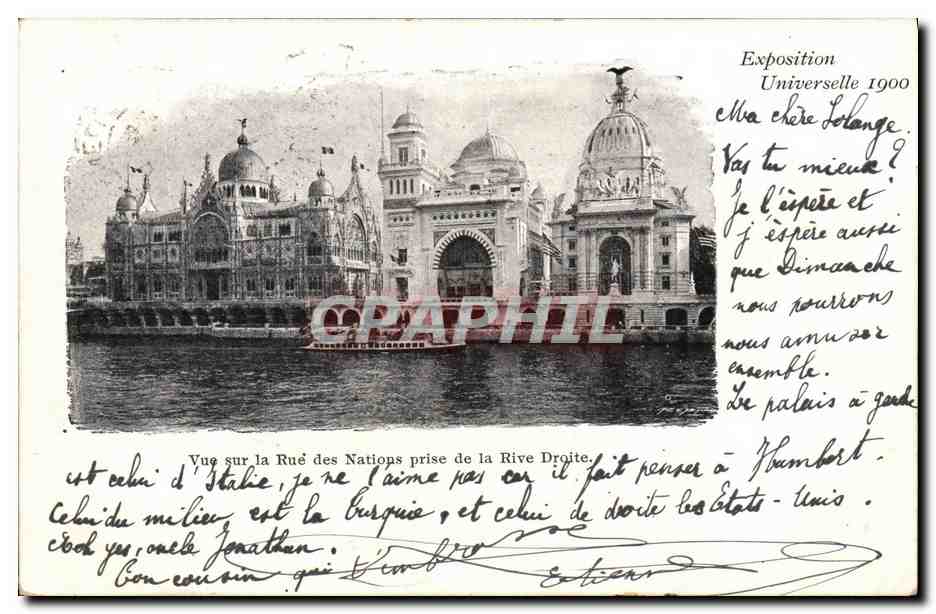 CPA Exposition Universelle Paris 1900 Vue sur la Rue des Nations prise de la Rive Droite