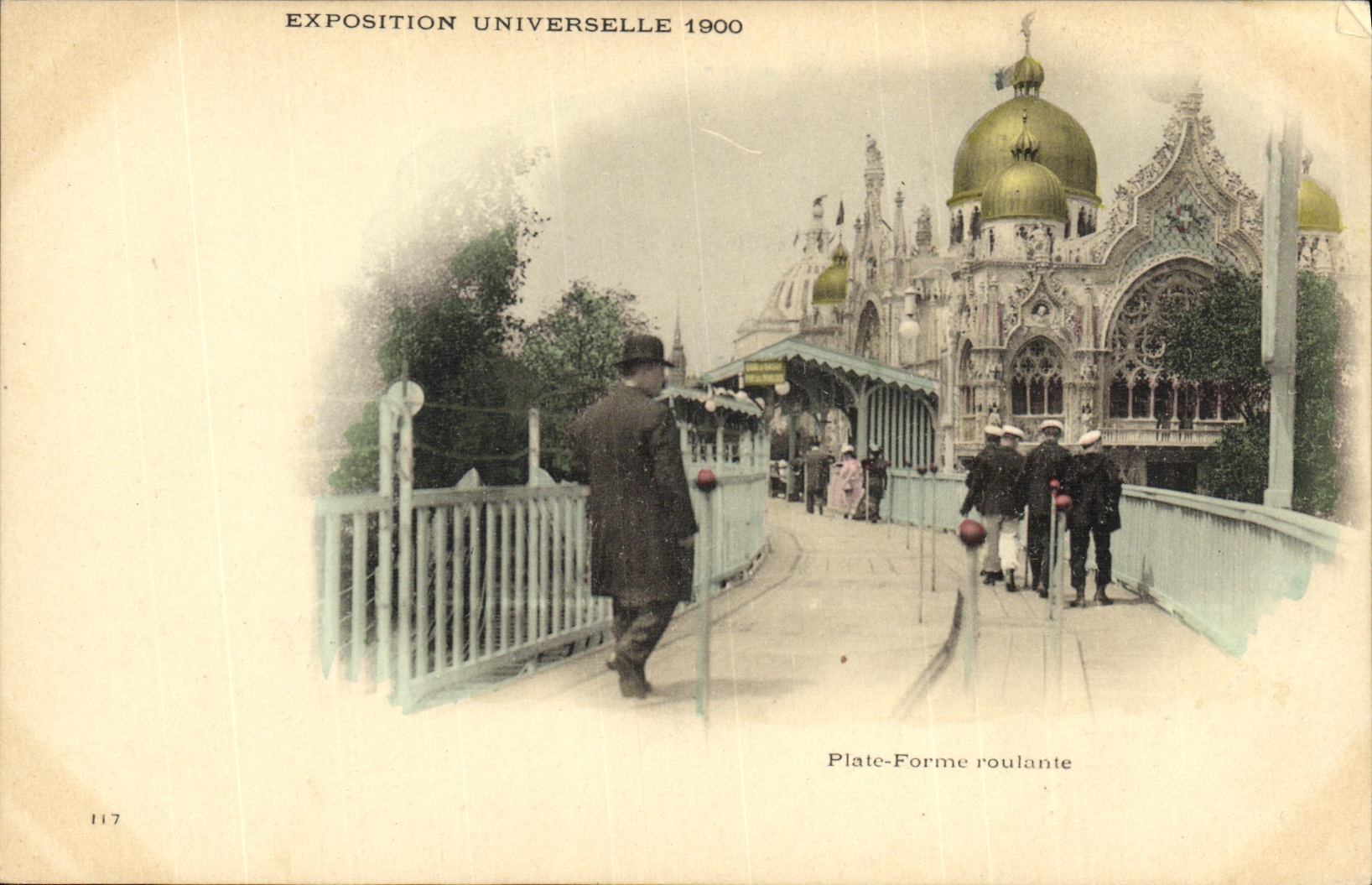 CPA Exposition Universelle Paris 1900 Plate Forme roulante 