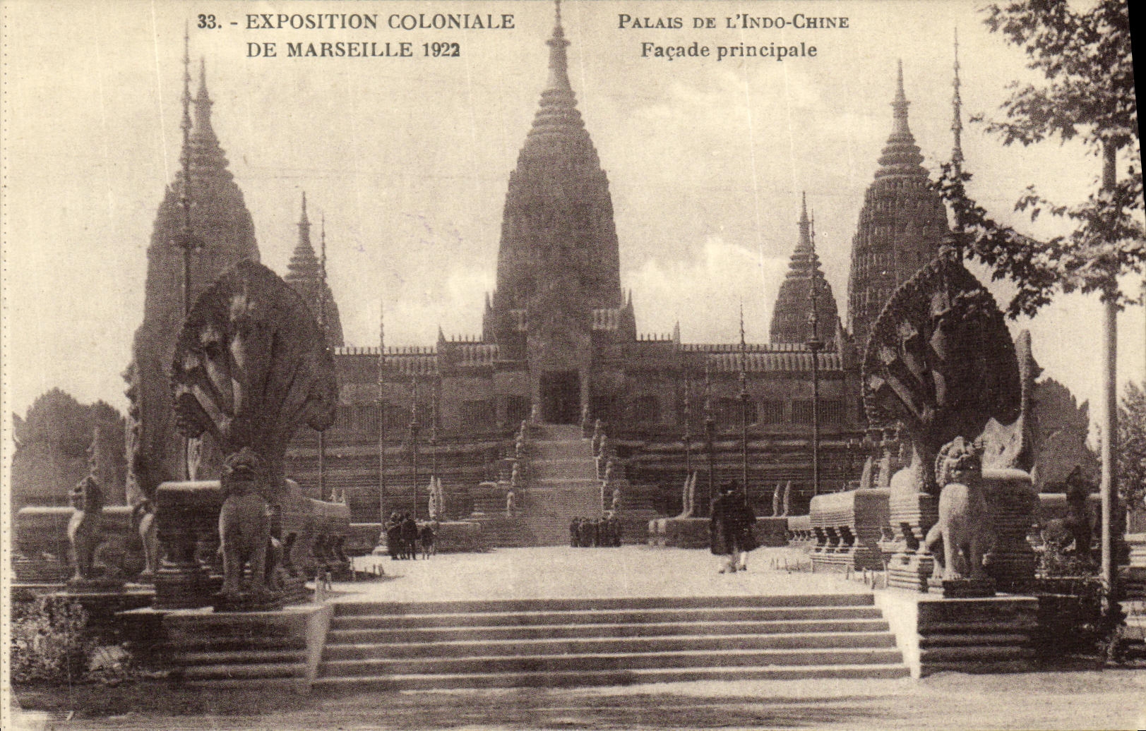 CPA Exposition Coloniale de Marseille 1922 Palais de l Indo Chine Facade Principlae