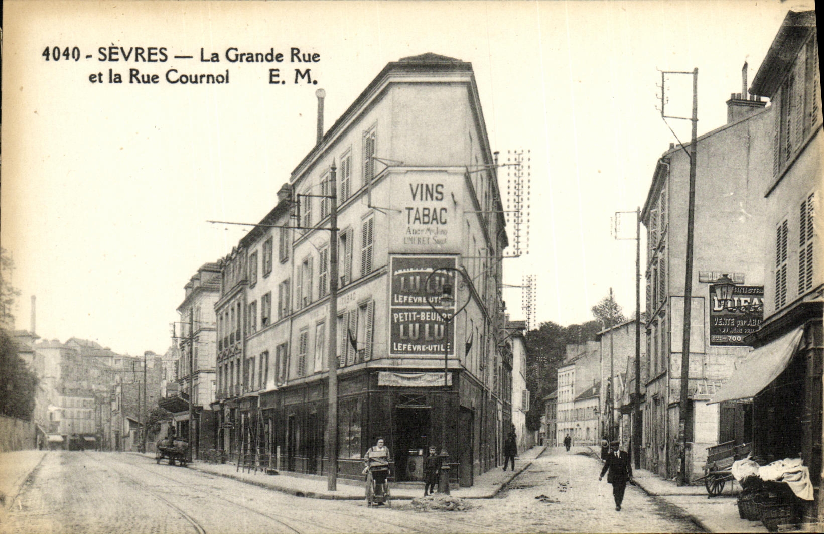 CPA Sevres La Grande Rue et la Rue Cournol