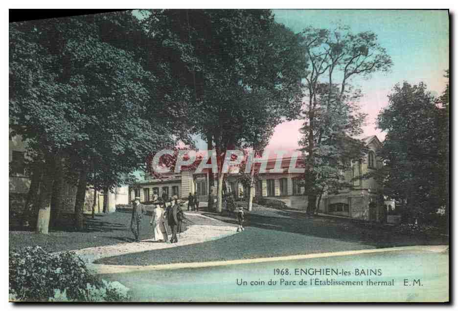 CPA Enghien les Bains Un coin du Parc de l Etablissement thermal 