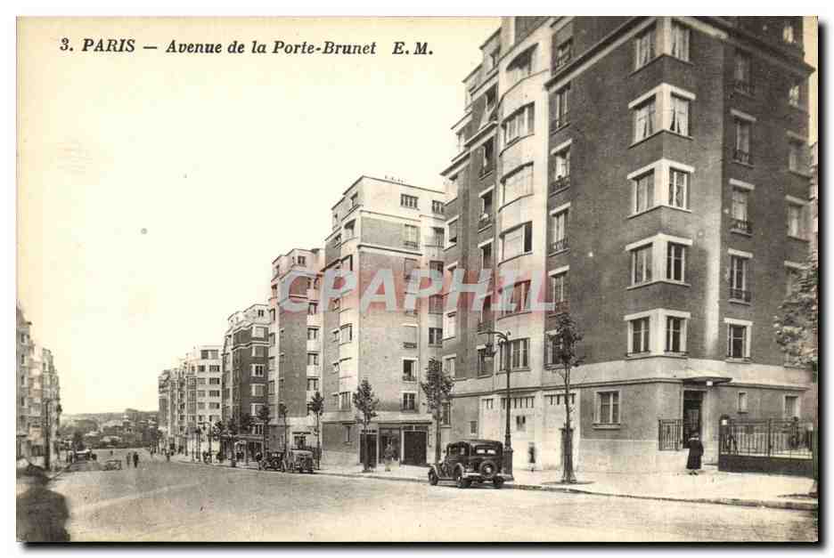 CPA Paris Avenue de la Porte Brunet 