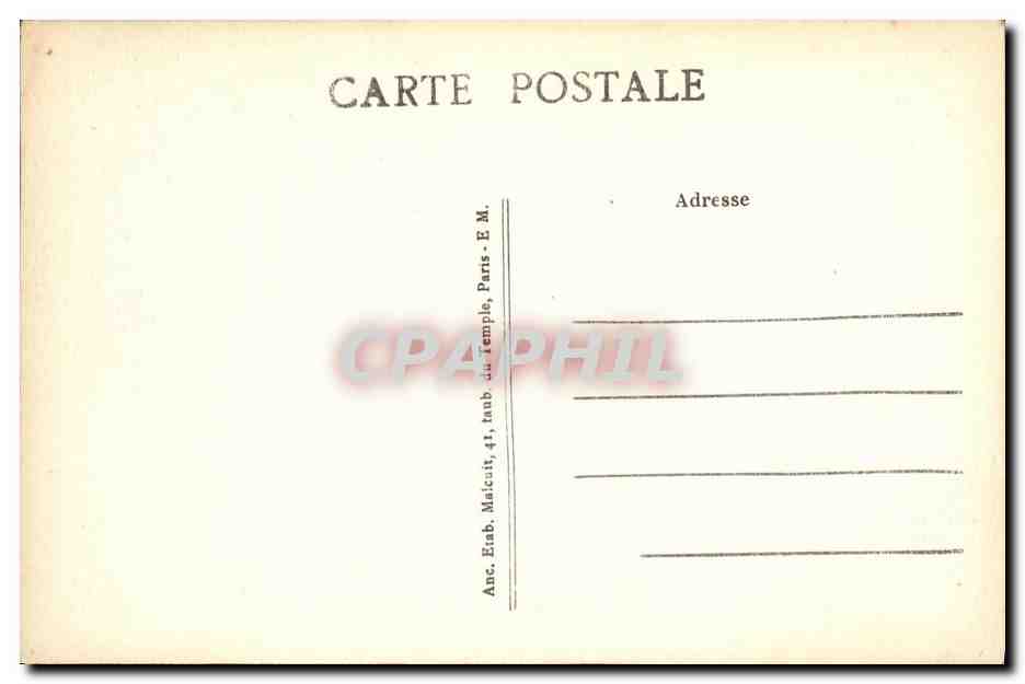 CPA Paris Avenue de la Porte Brunet  — Rückseite