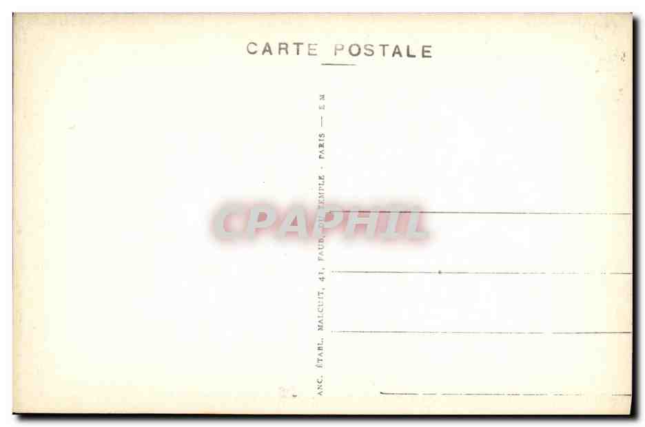CPA Le Parc St maur Les Rochers du Square des Lacs  — Rückseite