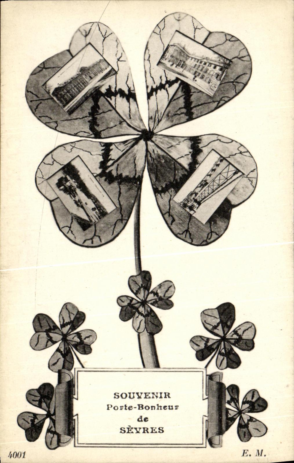 CPA Souvenir Porte Boncheur de Sevres Trefle