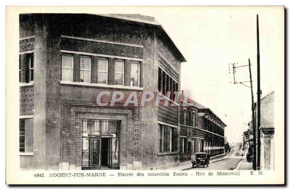 Nogent-sur-Marne — Entrée des nouvelles Ecoles - Rue de Montreuil — E.M.