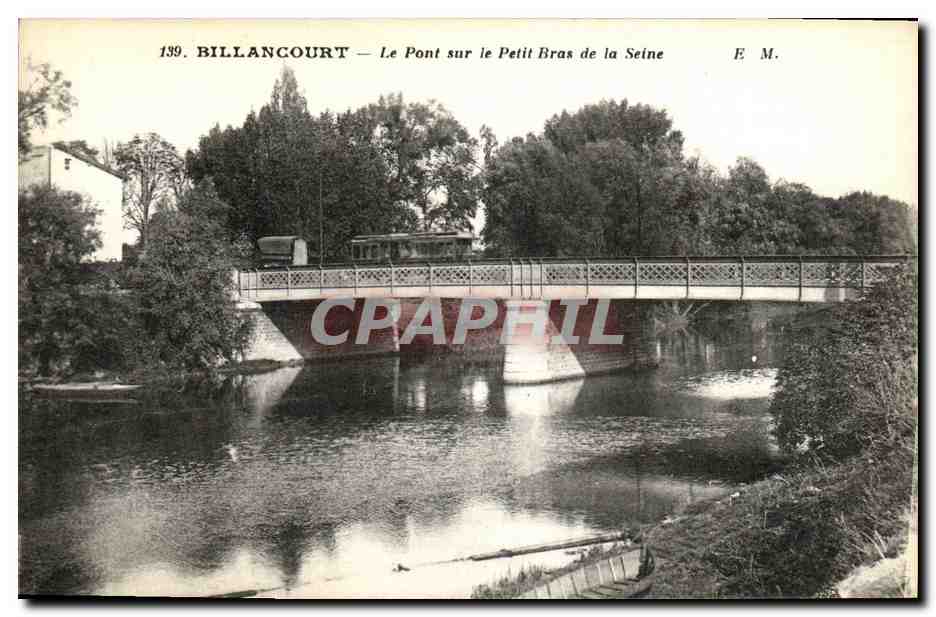 CPA Billancourt Le Pont sur le Petit Bras de la Seine 