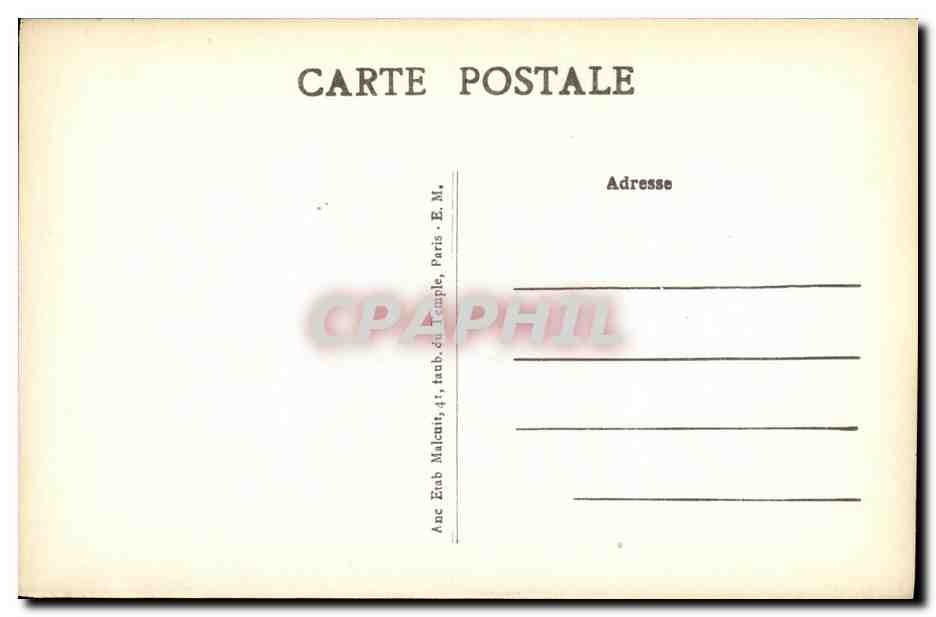 CPA Sevres Rue des Binelles Castel Henriette — Rückseite
