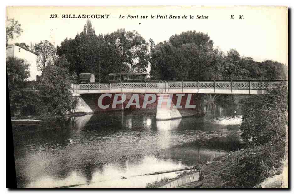 CPA Billancourt Le Pont sur le Petit Bras de la Seine 
