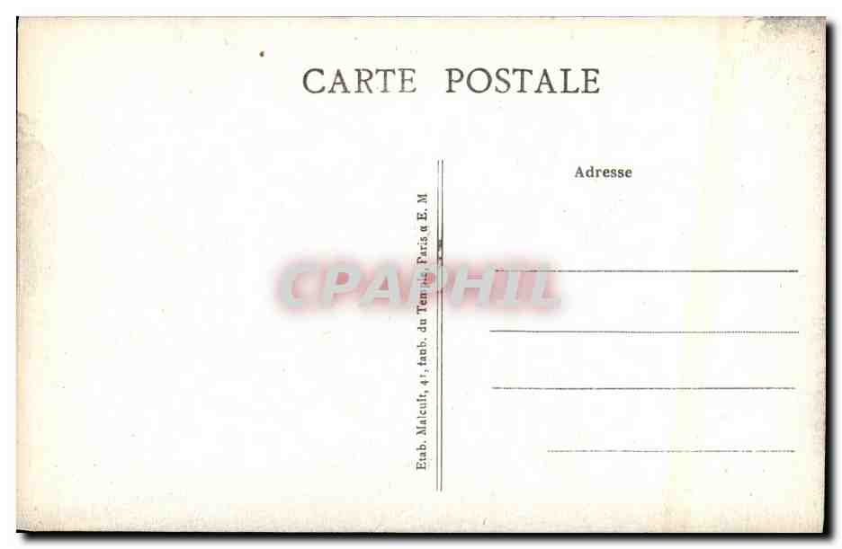 CPA Sceaux Rue Houdan Restaurant de la gare — Rückseite