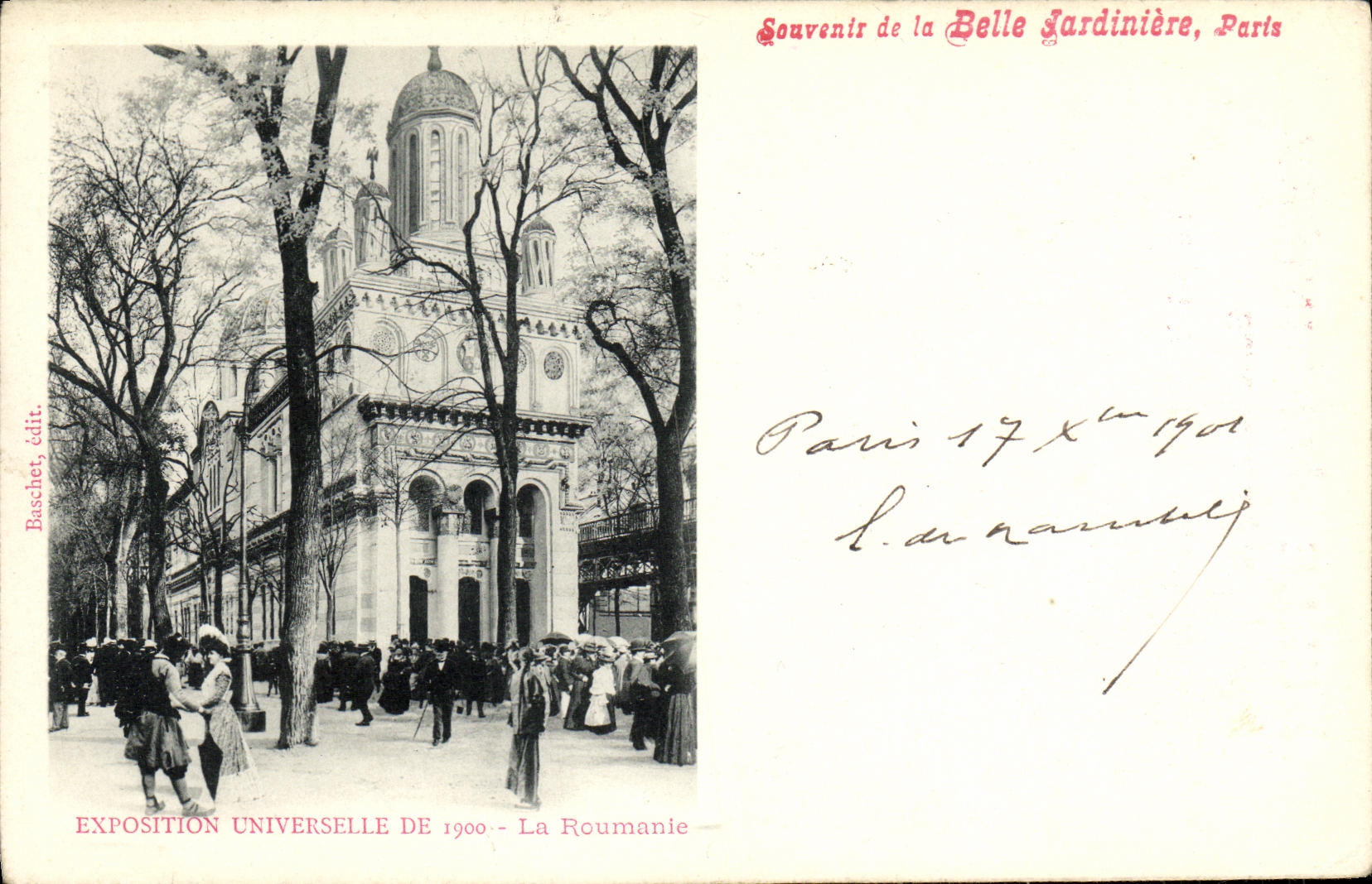 Weltausstellung 1900 - Rumänien — Erinnerung an die Belle Jardinière, Paris