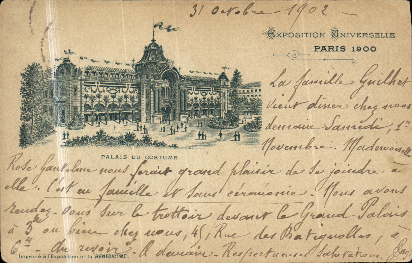 CPA Exposition Universelle Paris 1900 Palais du Costume 