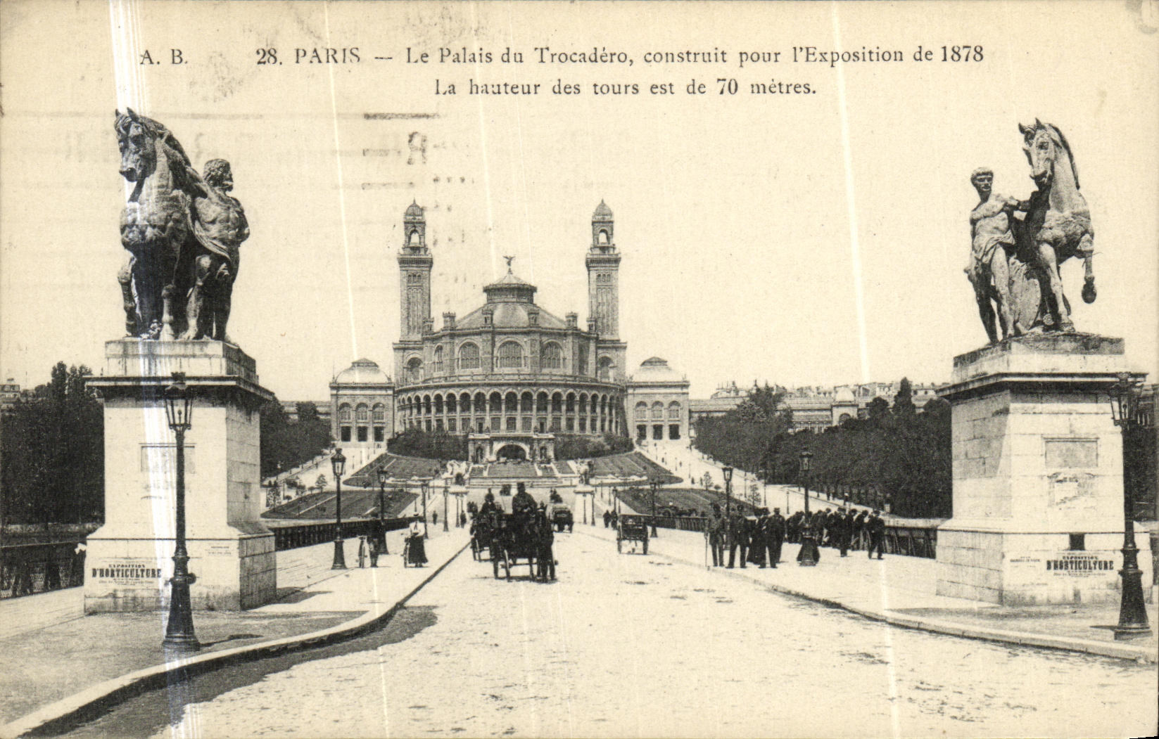 CPA Paris Le Palais du trocadero Construit pour l Exposition de 1878