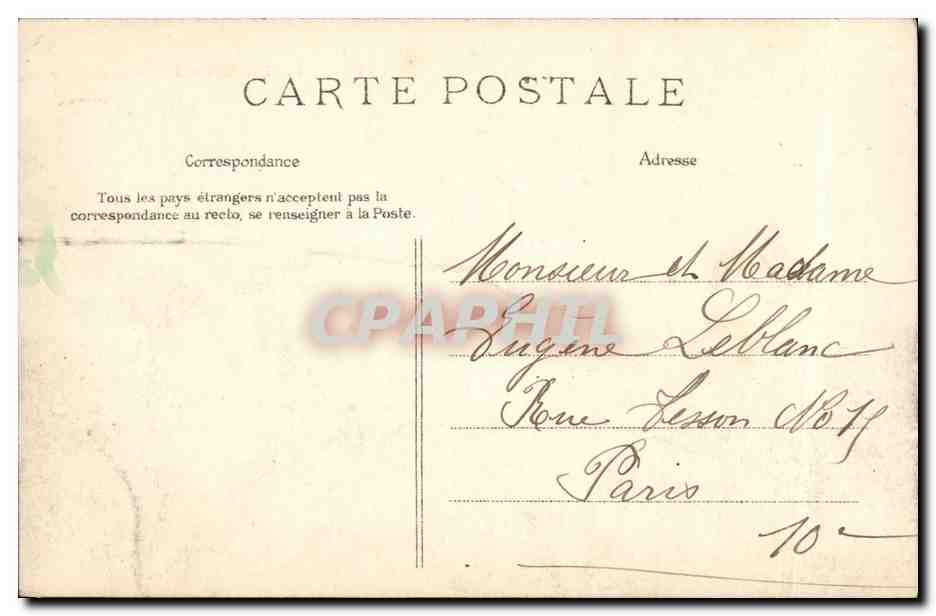 CPA Paris La Trocadero  — Rückseite