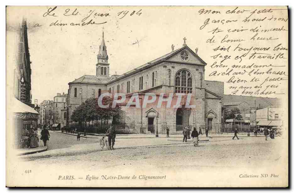 Paris — Église Notre-Dame de Clignancourt — Collections ND. Phot, n° 442