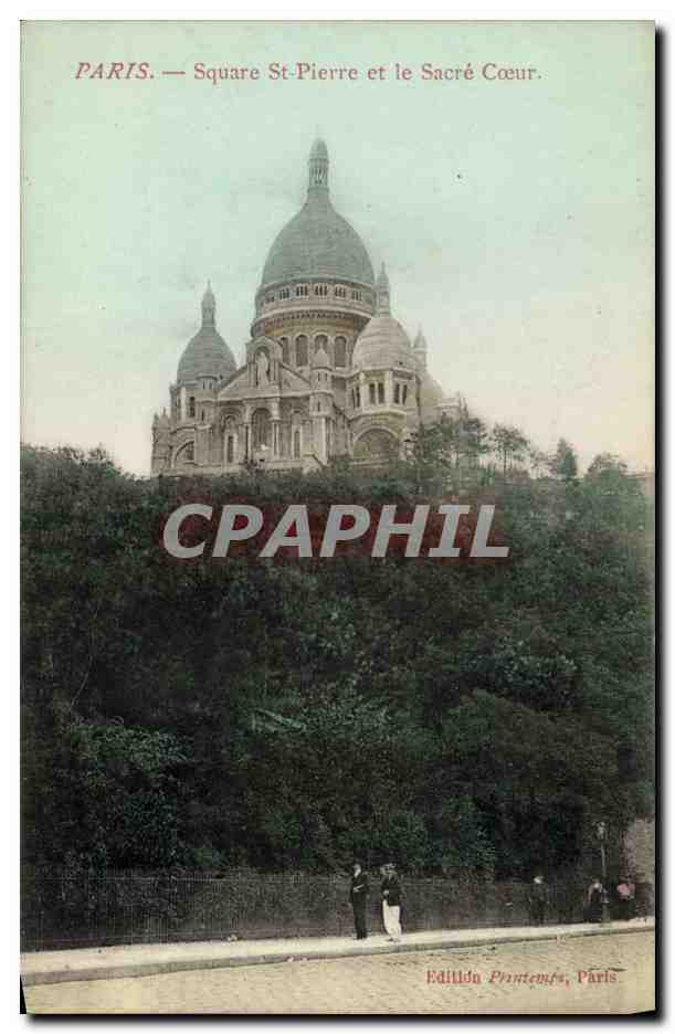 CPA Paris Square St Pierre et le Sacre Coeur 