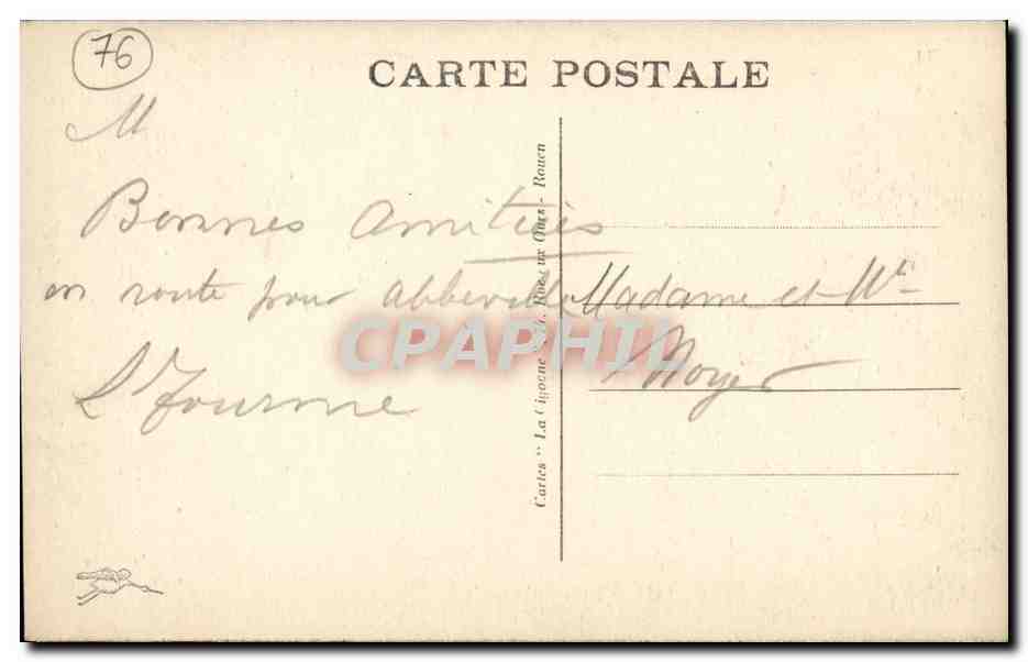 CPA Rouen Fontaine de la Grosse Rorioge  — Verso
