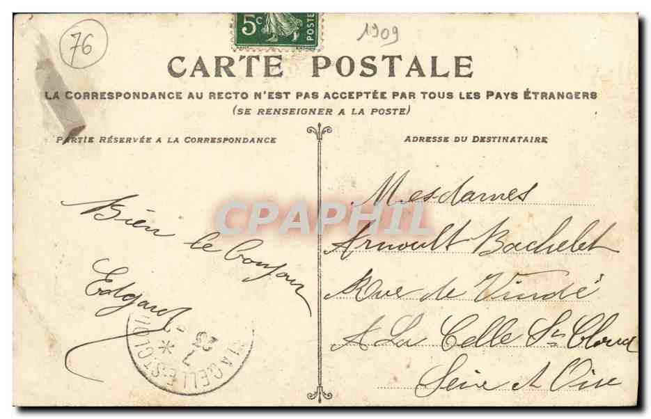 CPA Rouen Rue de la Republique  — Verso