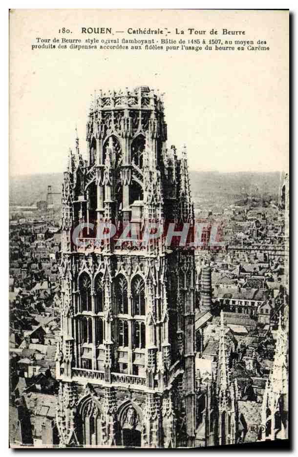 CPA Rouen Cathedrale La Tour de Beurre