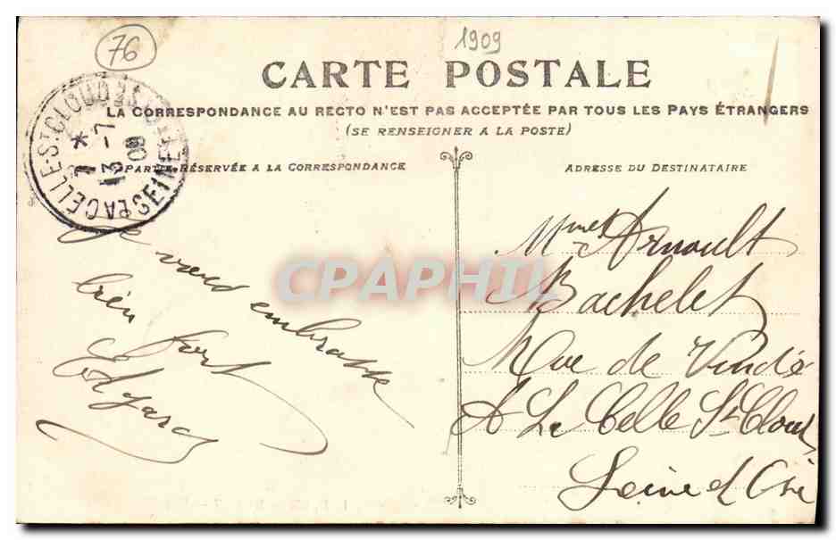CPA Rouen Rue Saint Sever — Rückseite