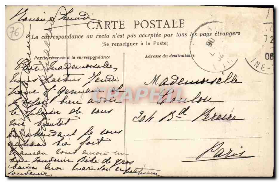 CPA Rouen Four Banal — Verso