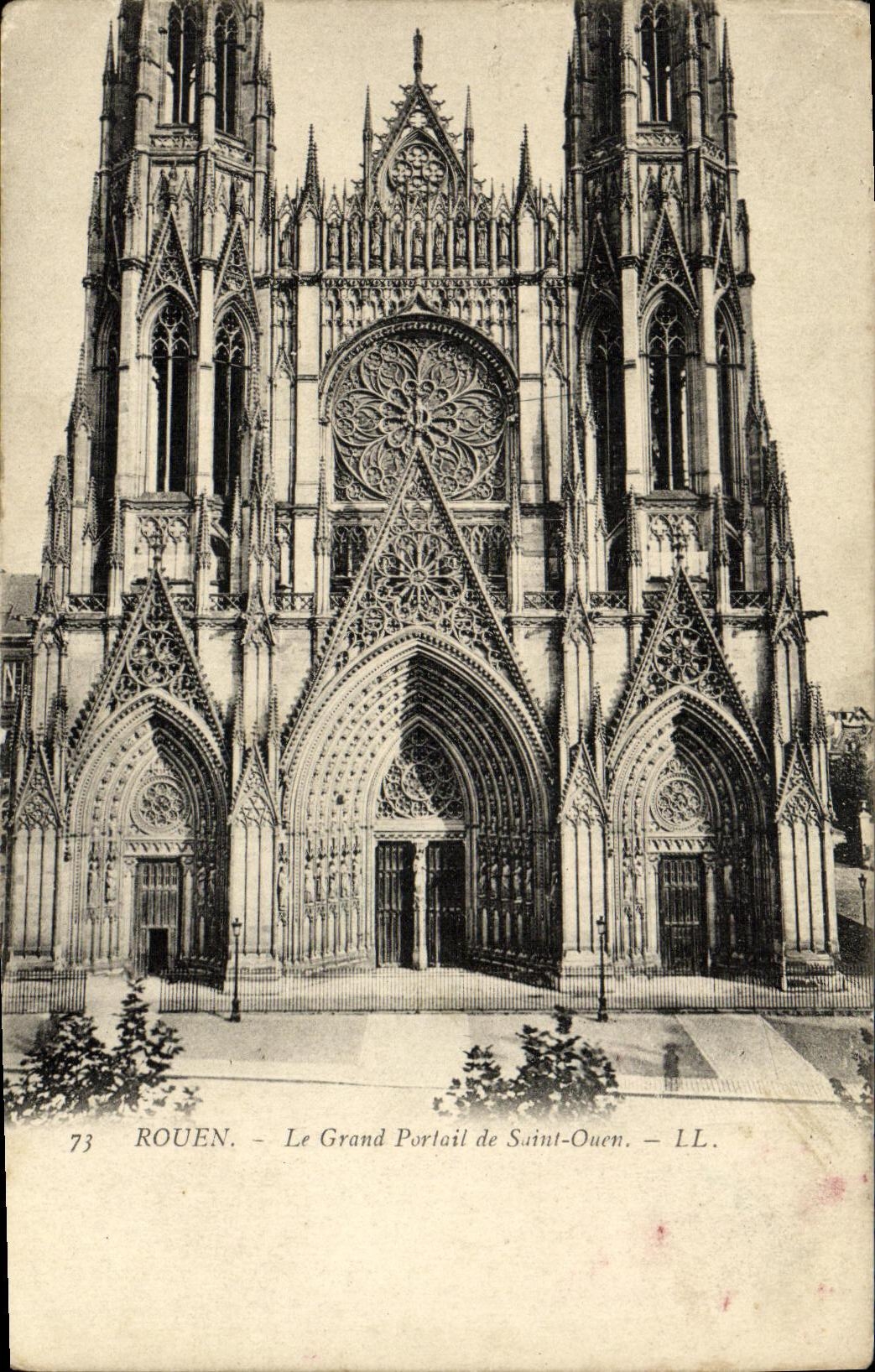 CPA Rouen Le Grand Portail de Saint Ouen