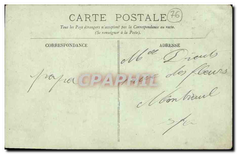 CPA Rouen Le Grand Portail de Saint Ouen — Rückseite