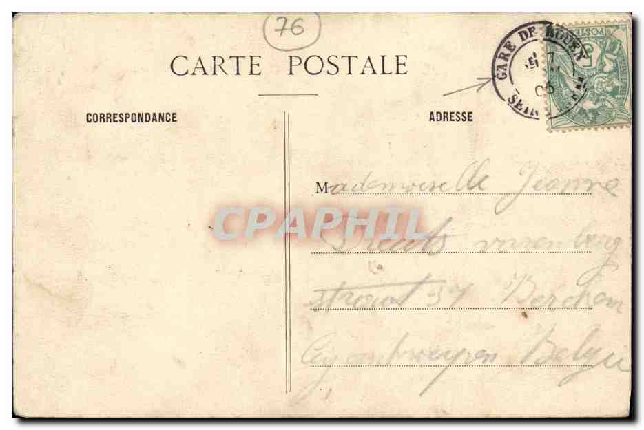 CPA Salut de Rouen — Verso