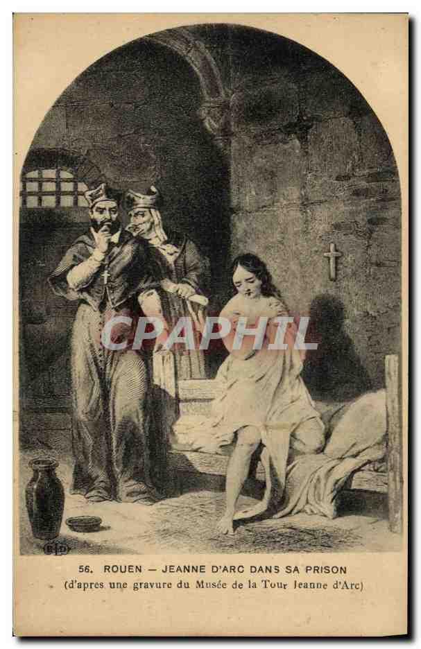 CPA Rouen Jeanne d Arc Dans Sa Prison 