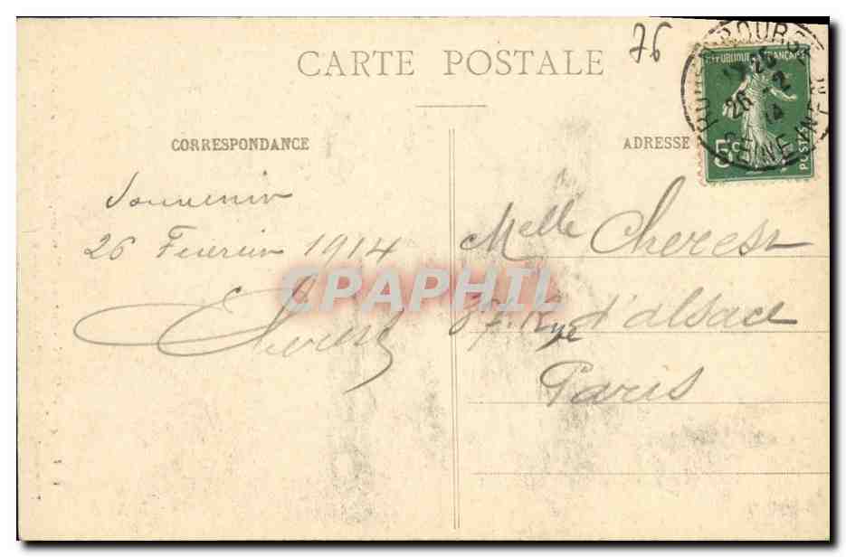 CPA Rouen Statue de Napoleon fondue avec le bronze provenant de Canons pris a la Batille d austerlitz Erigee en 1863 — Verso