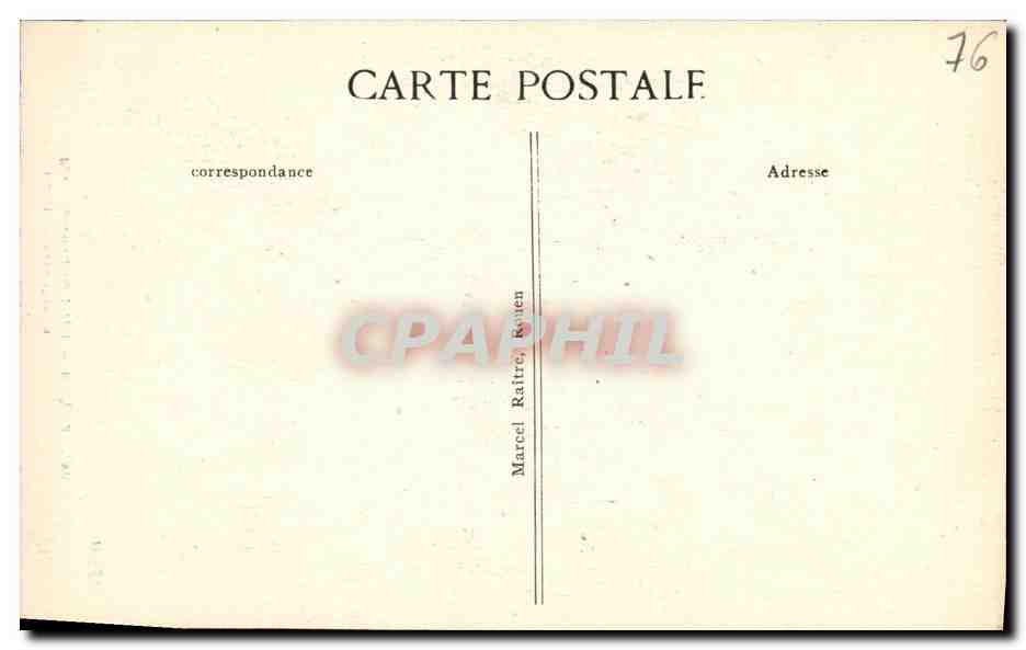 CPA Rouen Hotel de Bourgtherould  — Verso