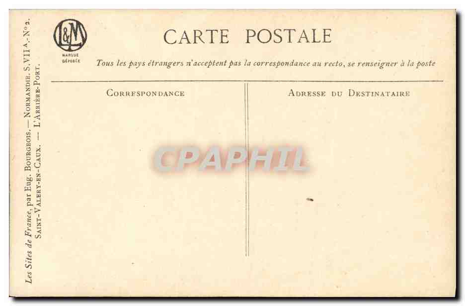 CPA Saint Valery en Caux L arriere port — Rückseite