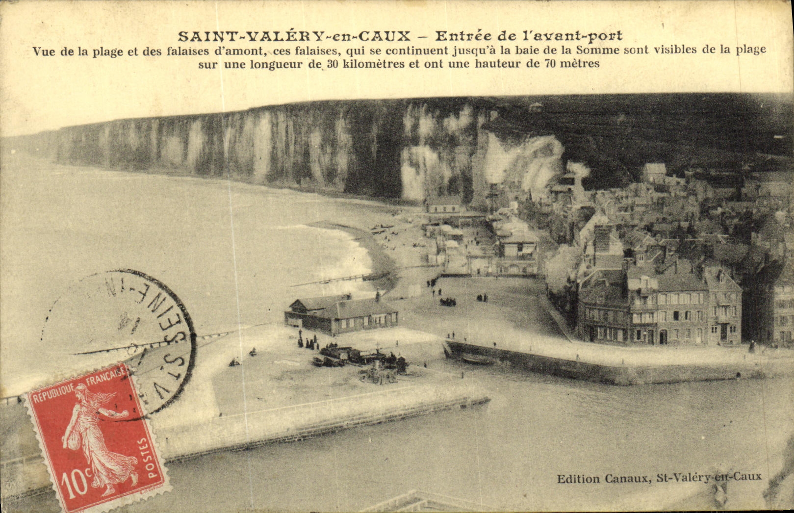 CPA Saint Valery en Caux Entree de l avant Port