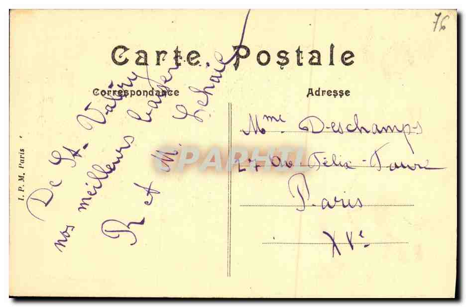 CPA Saint Valery en Caux Entree de l avant Port — Rückseite
