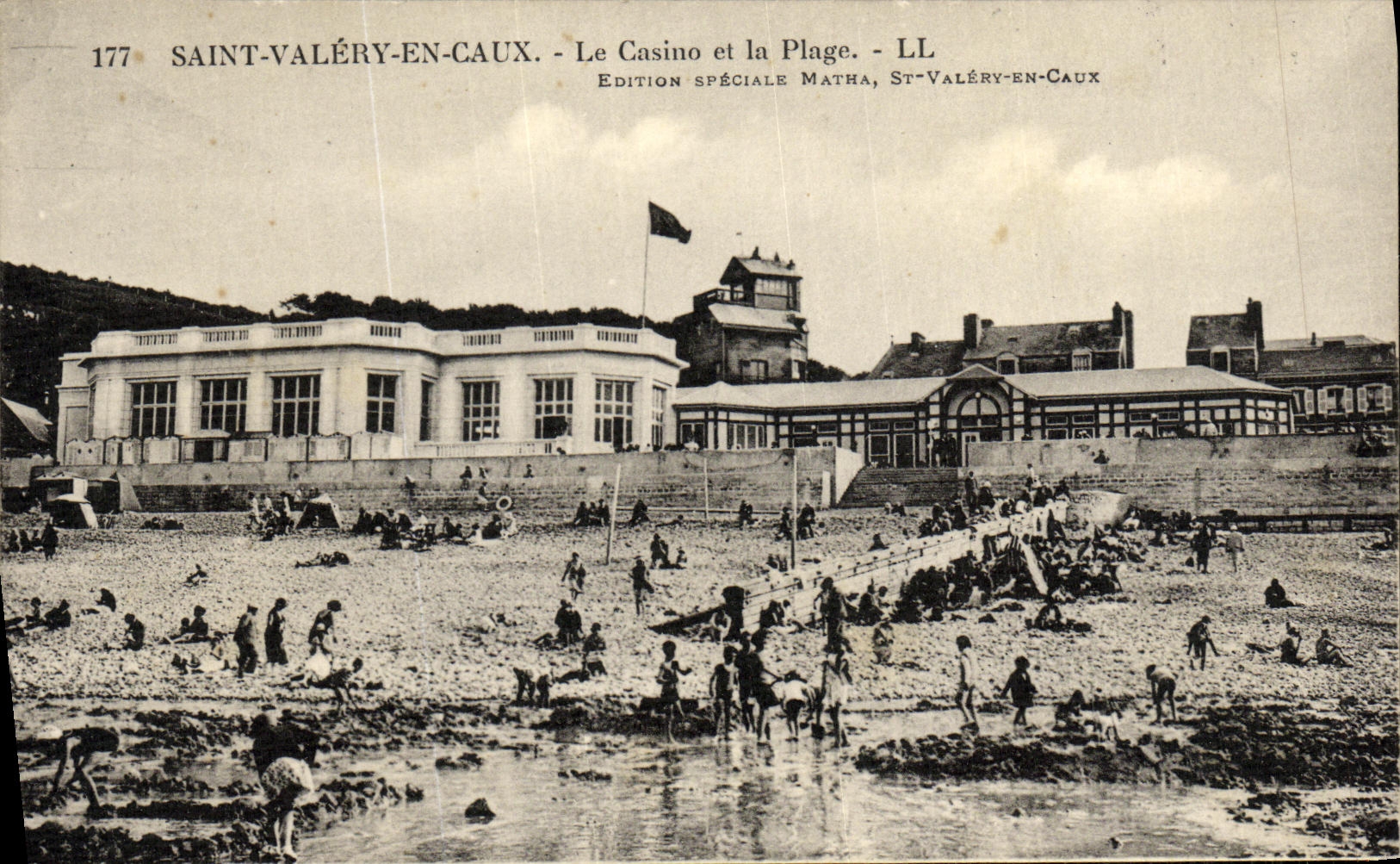 CPA Saint Valery en Caux Le Casino et La Plage 